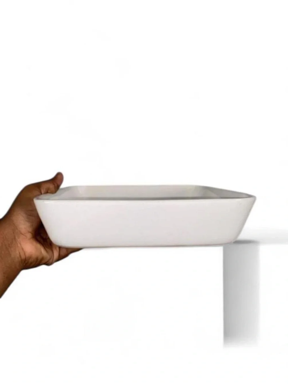 White Square Melamine Serving Bowl - Versatile Party Dish